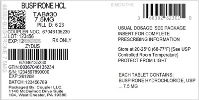 Label (68382 623 01 Buspirone 7.5mg 67046 1352 30)